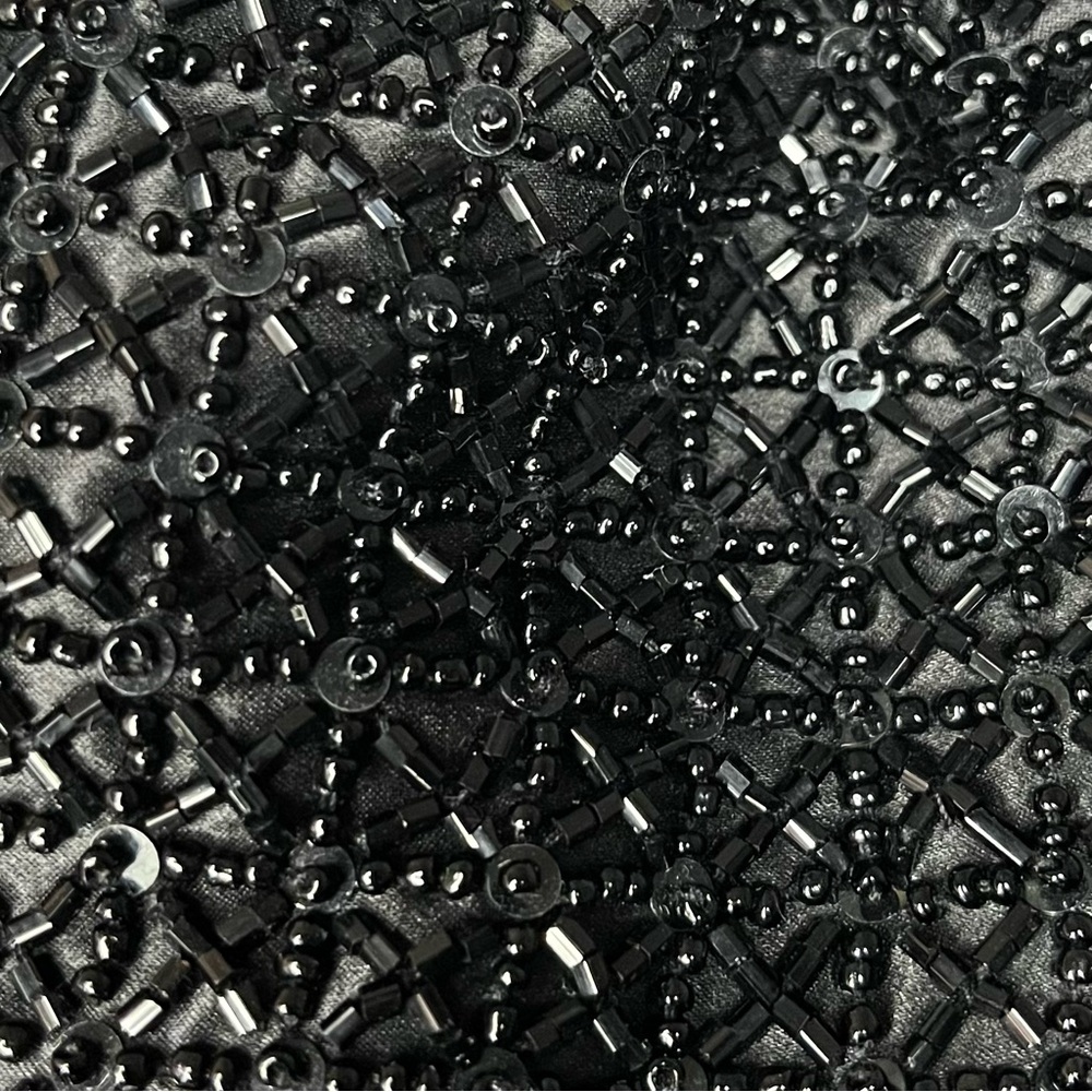 Ann Taylor Formal Black Beaded Mini Bag Holiday Party or Cocktail - Picture 7 of 7